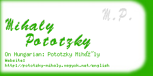 mihaly pototzky business card